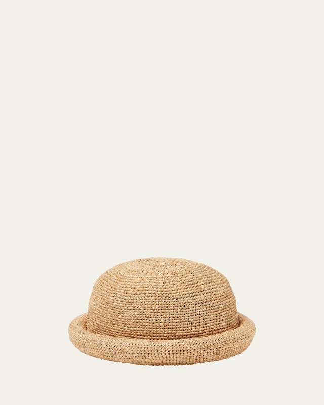 Charlie Crochet Raffia Bowler Hat
